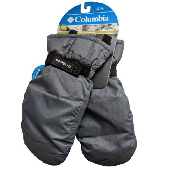 NWT Columbia Boys Rain Water Stain Resistant Mitten Gray Ski Gloves Size… - Picture 1 of 7